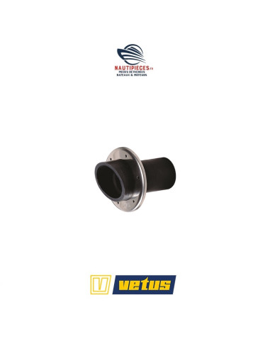 DESTOCKAGE TRC50R Sortie échappement caoutchouc à collerette inox D50MM VETUS