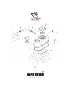 970313464 bouchon remplissage huile ORIGINE moteurs NANNI DIESEL