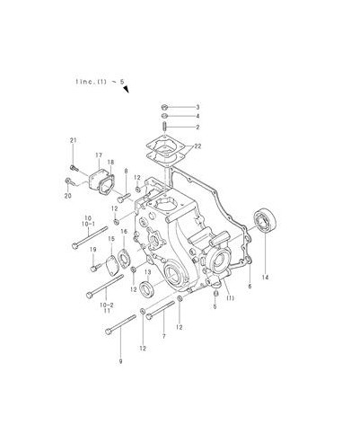 121575-01512 joint carter distribution moteurs diesel YANMAR MARINE 2GM 2GM20 3GM 3GM30 3HM 3HM35 121575-01510 121575-01511