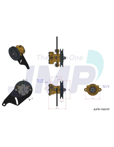 JPR-YM07IP pompe eau mer adaptable JMP MARINE moteurs diesel YANMAR MARINE 2GM 2GM20 3GM 3GM30 728270-42000 728270-42001