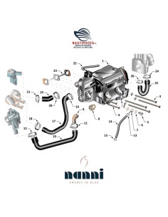 48328156 durite entrée eau douce échangeur ORIGINE moteurs NANNI DIESEL N3.30 N4.38