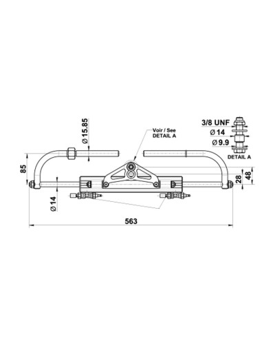 2203334 Vérin VHM EX 175 HP + raccords direction hydraulique LS175PRO Lecomble & Schmitt PROMO