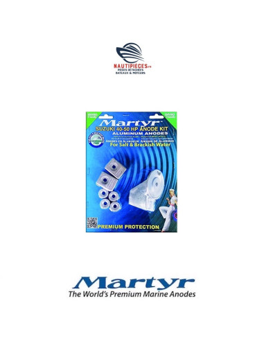 CMSZ4050KITA Kit anodes aluminium complet MARTYR moteurs hors-bord SUZUKI MARINE DF40 DF50