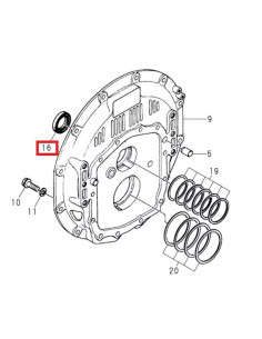 177095-02960 joint spi avant inverseur KANZAKI transmission YANMAR MARINE KBW20 KBW20-1 KBW21 SB35477 2
