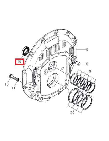177095-02960 joint spi avant inverseur KANZAKI transmission YANMAR MARINE KBW20 KBW20-1 KBW21 SB35477
