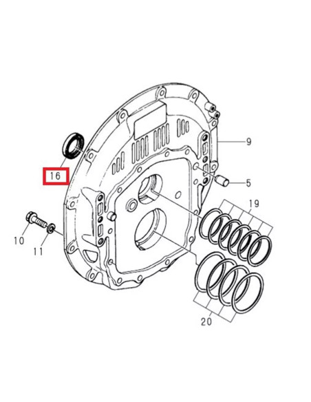 177095-02960 joint spi avant inverseur KANZAKI transmission YANMAR MARINE KBW20 KBW20-1 KBW21 SB35477