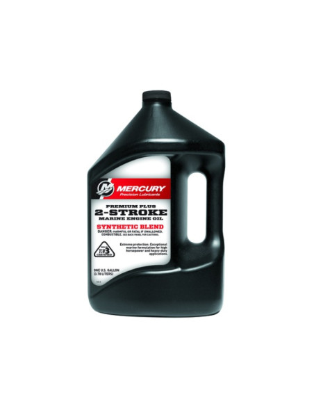 92-8M0230939 bidon 5 litres huile moteurs 2 temps carburateur et injection TCW3 PREMIUM PLUS QUICKSILVER 92-858027QB1