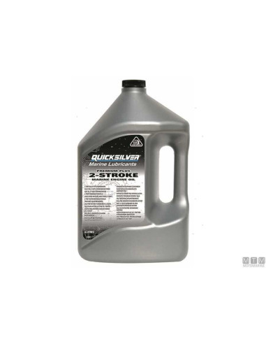 92-8M0230939 bidon 5 litres huile moteurs 2 temps carburateur et injection TCW3 PREMIUM PLUS QUICKSILVER 92-858027QB1