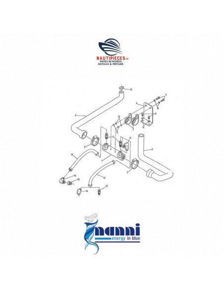970310247 refroidisseur radiateur huile inverseur moteur NANNI DIESEL
