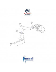 48328176 DURITE TURBO COLLECTEUR ADMISSION ORIGINE MOTEUR NANNI DIESEL N4.85 NAUTIPIECES.FR